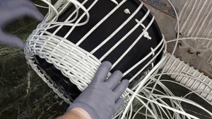 Узоры для кашпо из ротанга.