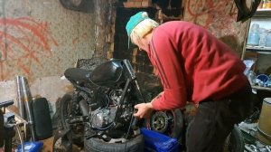 Кастомная альфа scrambler / Тюнинг вилки / Замена вилки на альфе