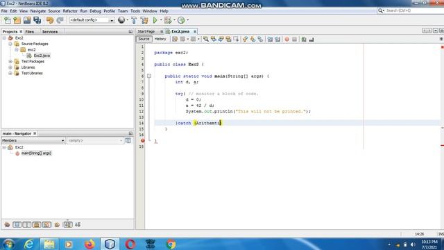 Java the complete Reference Ninth Edition (Chapter 10) Example (2) Using try and catch смотреть онлайн