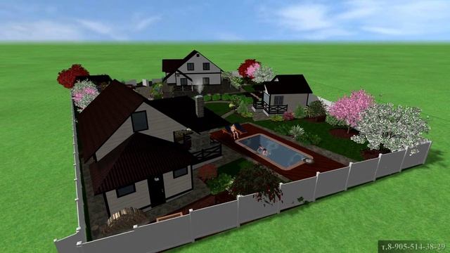 Ландшафтный дизайн участка неправильной формы с улоном17 соток смотреть онлайн