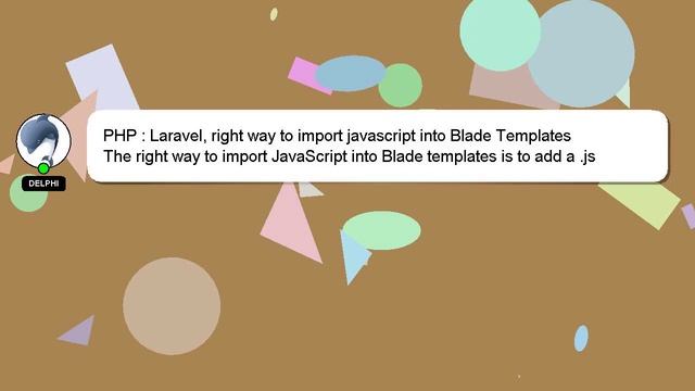 PHP : Laravel, right way to import javascript into Blade Templates смотреть онлайн