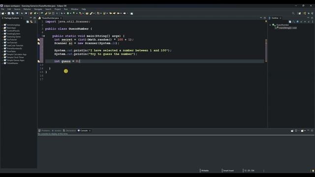 Building a guessing game in Java смотреть онлайн