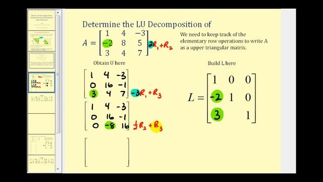 LU Decomposition - Shortcut Method смотреть онлайн