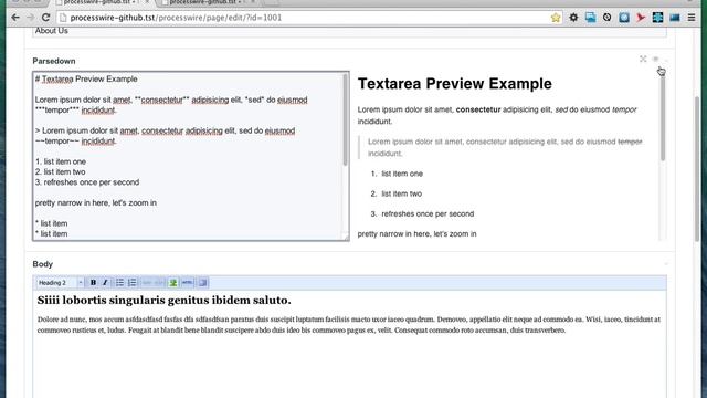 Textarea Preview for ProcessWire смотреть онлайн