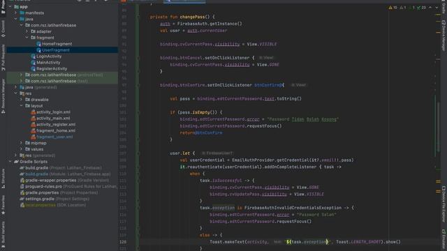 [ KOTLIN ] CHANGE PASSWORD DENGAN FIREBASE DI KOTLIN смотреть онлайн
