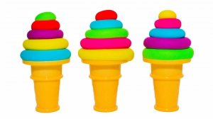 Мороженое из Пластилина Плей До Учим Цвета с игрушками  Маша и Медведь Свинка Пеппа Робокар Поли