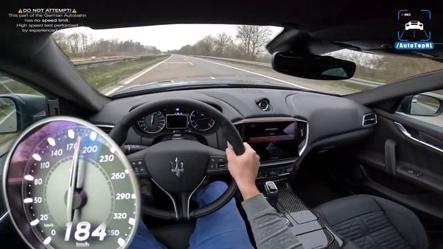 Maserati Ghibli Trofeo на автобане POV