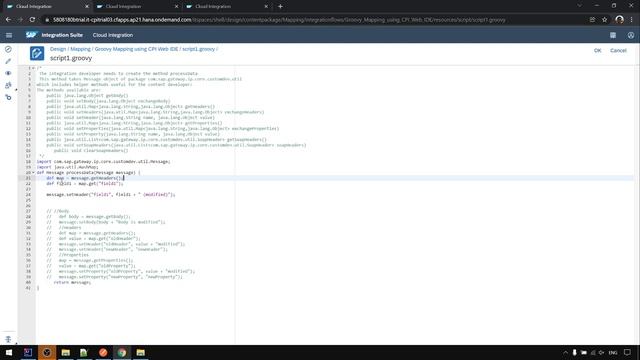 SAP CPI Course | Groovy Mapping | Groovy Mapping Get Set Header, Property & Body using CPI Web IDE смотреть онлайн