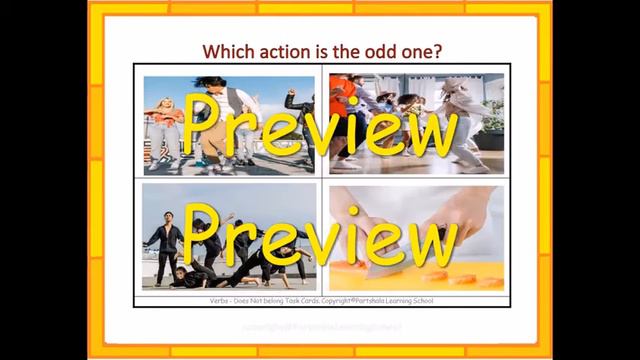 What Does Not Belong Action Verbs Task Cards with Real Images смотреть онлайн