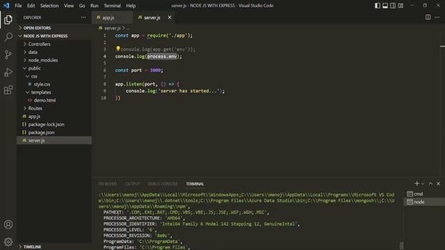 #47 Environment variables | Working with Express JS | A Complete NODE JS Course смотреть онлайн