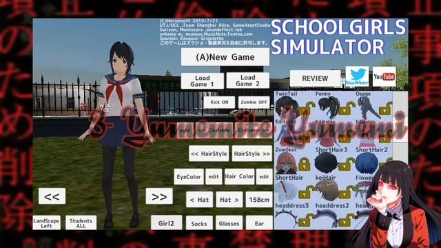 4 Kakegurui Characters in School Girls Simulator! смотреть онлайн