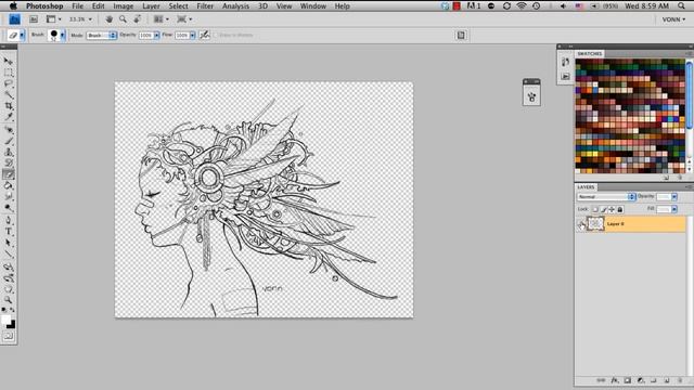 Tip: Turning Scanned Pencil Sketches into Digital Paintings смотреть онлайн