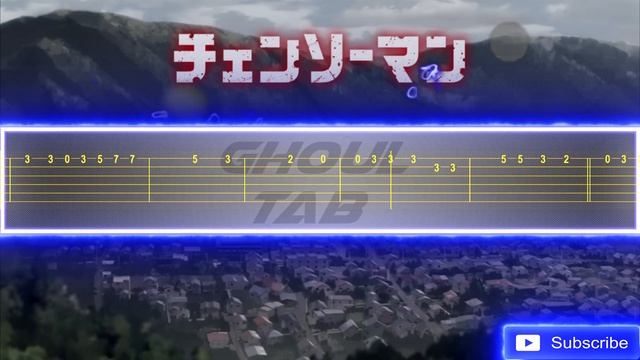 Chainsaw Man Ending - CHAINSAW BLOOD (Guitar Tab 譜 Tutorial)