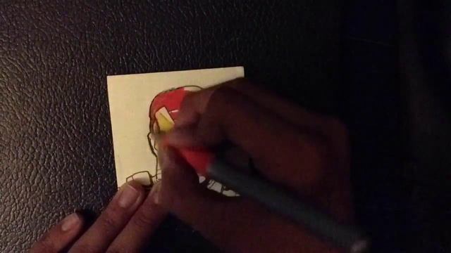 Drawing Iron Man from Marvel Comics on a Post It Note смотреть онлайн
