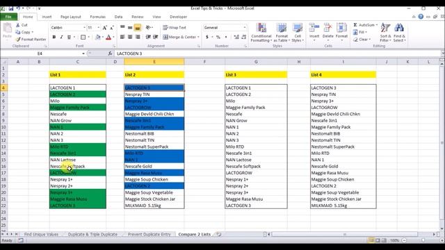 How to Compare Lists in Excel | Sinhala Tutorial смотреть онлайн