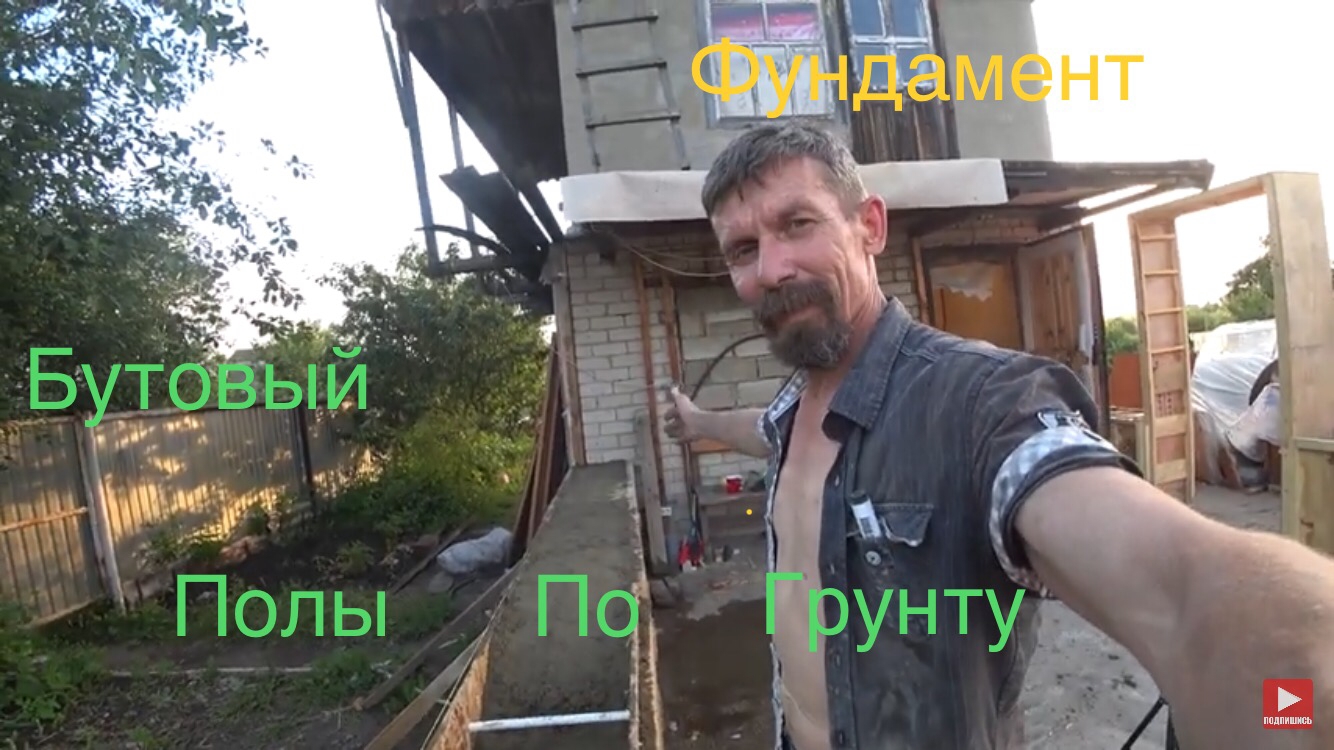 фундамент и полы по грунту.