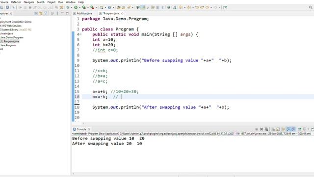 Swap two numbers | 3 Different Ways | How to swapping 2 numbers #java #programming #youtube #progra смотреть онлайн