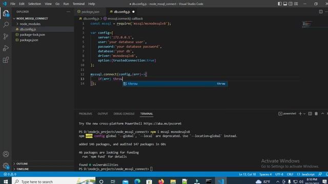 Node JS server connect with MSSQL databse смотреть онлайн