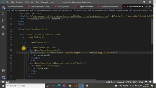 Bootstrap 5 accordion component. смотреть онлайн