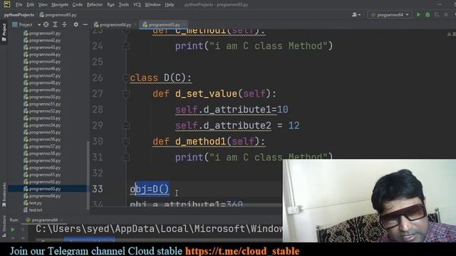 multiple Inheritance in python смотреть онлайн