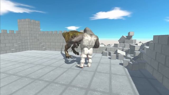 UPDATED T-REX in Brick Castle vs ALL UNITS Animal Revolt Battle Simulator смотреть онлайн