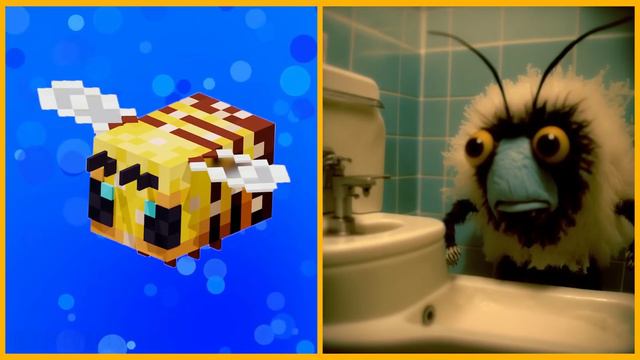 Cursed Images of Mobs from Minecraft in Bathroom смотреть онлайн