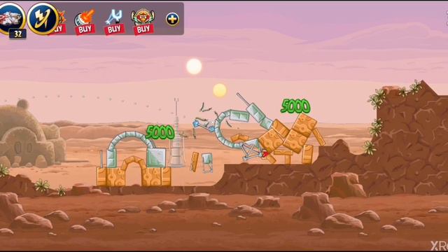 Angry Birds Star Wars Tatooine 4 уровень смотреть онлайн