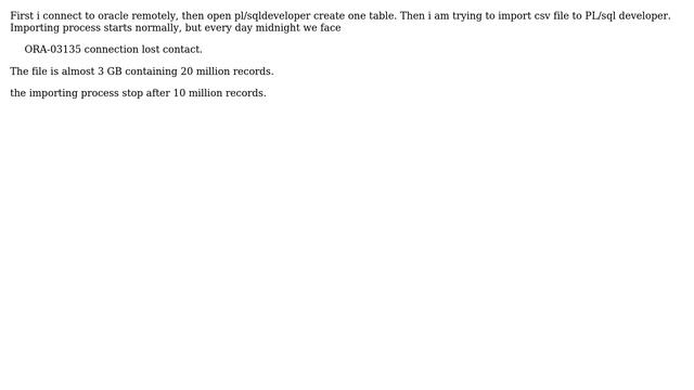 Databases: ORA-03135 connection lost contact смотреть онлайн