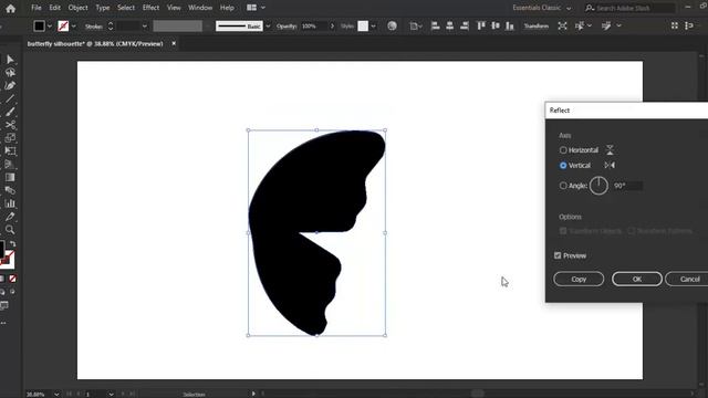 BUTTERFLY Silhouette Design || Illustrator Silhouette Design Tutorial смотреть онлайн