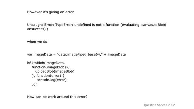 iOS : Converting base64 to blob in javascript смотреть онлайн
