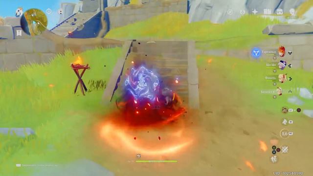 Genshin Impact Тарталья. Урон ультой)))