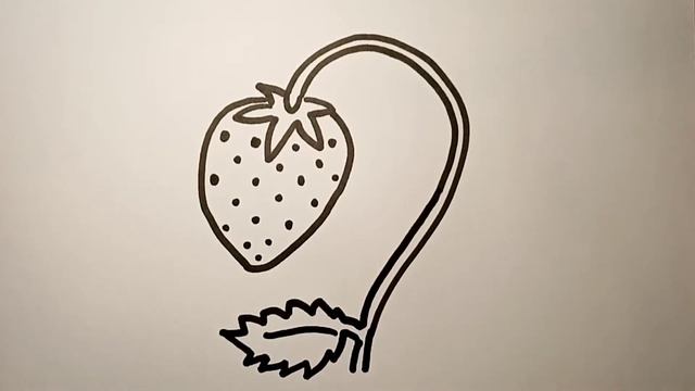 Как нарисовать клубничку. Рисование клубники для детей. Рисунок раскраска клубника смотреть онлайн
