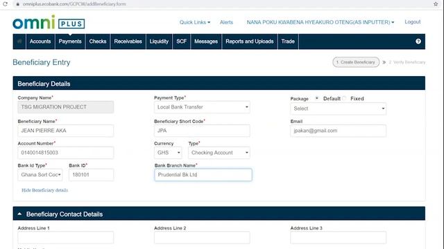 Ecobank OmniPlus Beneficiaries смотреть онлайн