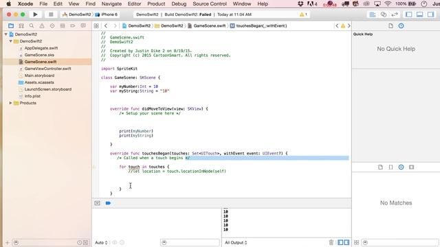 Swift 2.0 Basics Tutorials p1 Variables and Optionals смотреть онлайн