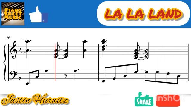 La La Land - City of Stars | Justin Hurwits | Piano Sheet Music смотреть онлайн