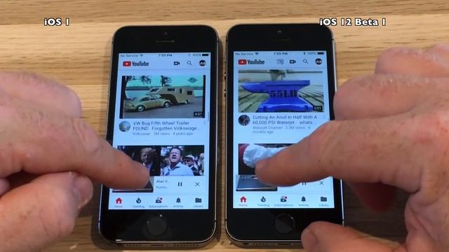 Speed Test : iPhone 5S - iOS 10.3.3 vs iOS 12 Beta 1 Build 16A5288q смотреть онлайн