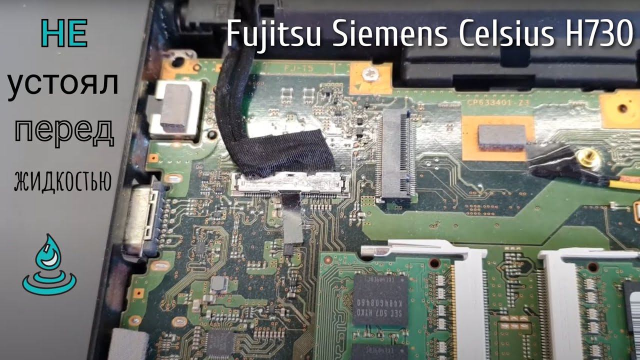 Fujitsu Siemens Celsius H730 не устоял перед жидкостью смотреть онлайн
