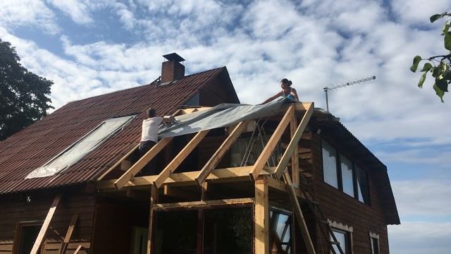 Finishing the construction of the porch Roof and walls смотреть онлайн