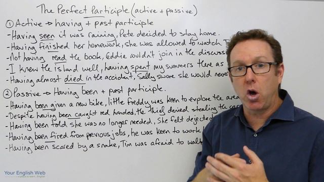 English grammar - Participle clauses with the Perfect participle - gramática inglesa смотреть онлайн
