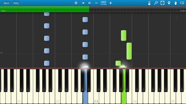 Ласковый Май - Седая Ночь (на пианино Synthesia)