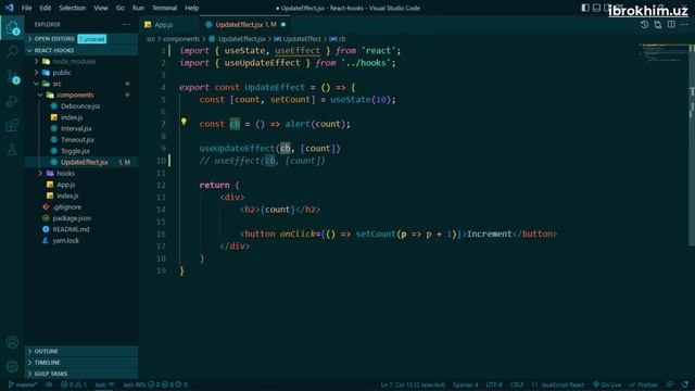 useUpdateEffect - React custom hooks | O'zbek tilida смотреть онлайн