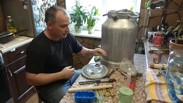 Перегонный куб . Куб из фляги своими руками на тэне . смотреть онлайн