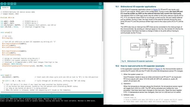 PCF8574 I2C GPIO Expander Tutorial