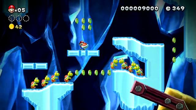 New Super Mario Bros. U - Superstar Road-4 - Aim the shell at the Hammer Pendulum for a 1-Up (Wii U смотреть онлайн