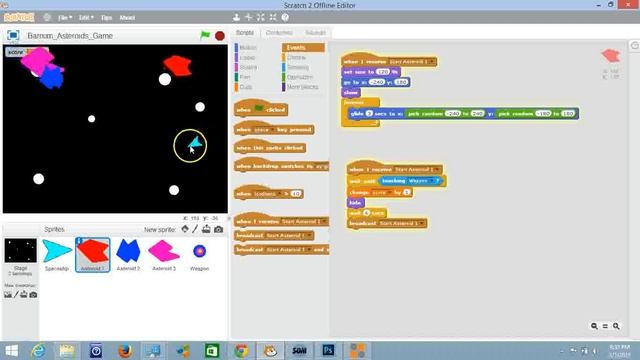 Scratch - Make an Asteroids Game - 16 - Playing The Game смотреть онлайн