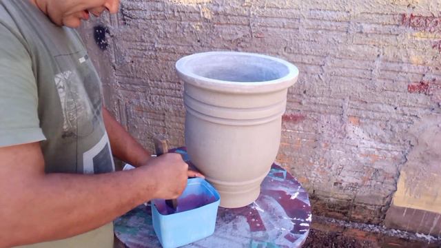 como pintar seus vasos de cimento com qualidade gastando pouco, segredo que ninguém te conta смотреть онлайн