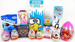 15 Киндер Сюрпризов, Unboxing Kinder Surprise Потерянные котята, БАРБИ, Робокар Поли, Маша и Медведь