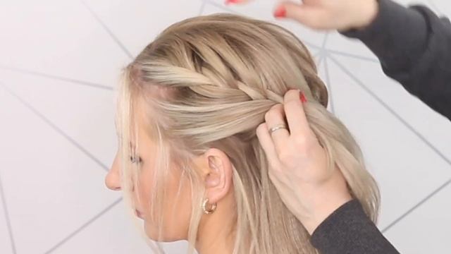 Super Easy Braided Updo For Short Hair!? смотреть онлайн