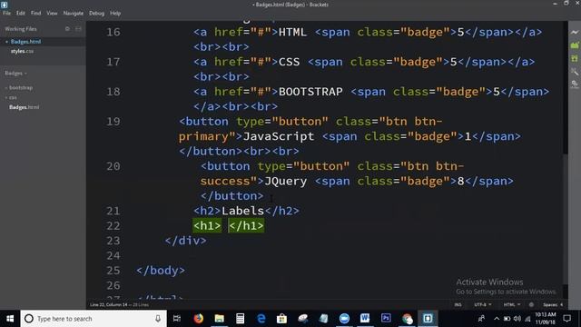 Bootstrap Tutorial For Beginners - 17 | Bootstrap Badges and Labels смотреть онлайн