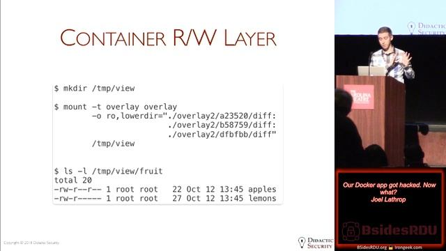 BsidesRDU 2018 04 - Our Docker app got hacked. Now what? - Joel Lathrop смотреть онлайн